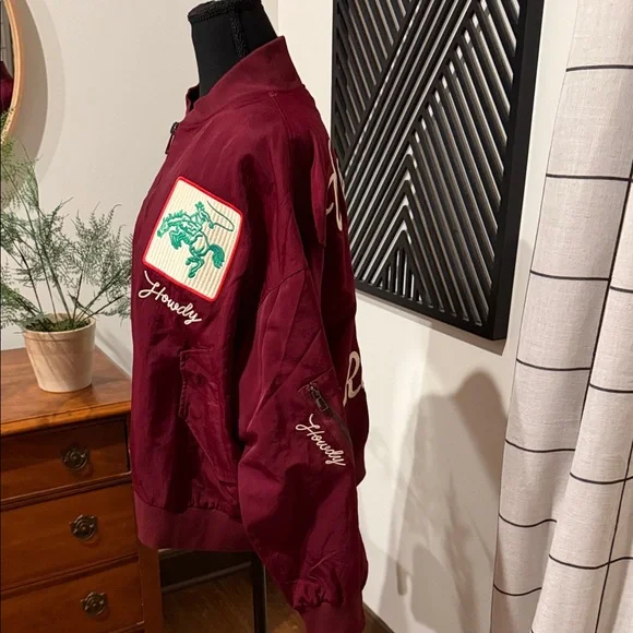 DAVI & DANI West Coast Rodeo Jacket - Wine & Cream Embroidery w/ patches medium - Picture 7 of 16